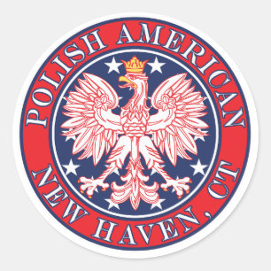 New Haven Connecticut Polish Classic Round Sticker