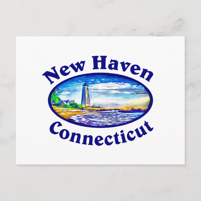 New Haven , Connecticut Postcard (Front)
