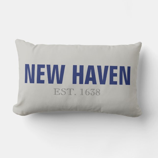 New Haven CT Established 1638 Throw Pillow (Front)