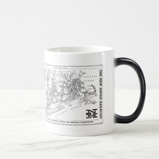 New Haven Railroad 1956 Map Magic Mug (Right)