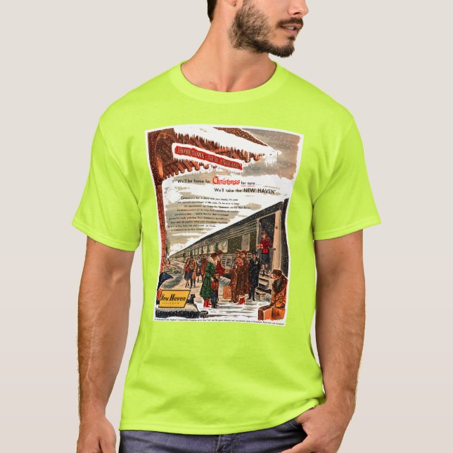 New Haven Railroad Christmas 1947  T-Shirt (Front)