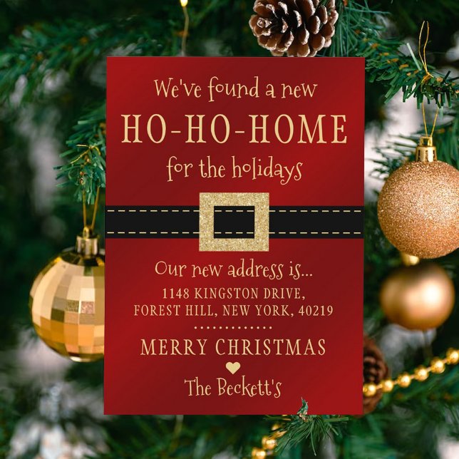 New Ho Ho Home For The Holidays Moving Holiday Card (Creator Uploaded)
