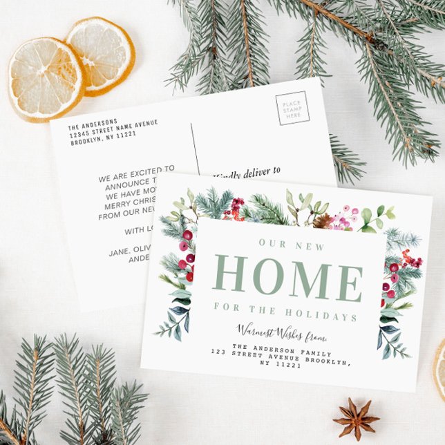 New holiday Home moving announcement Postcard (Creator Uploaded)
