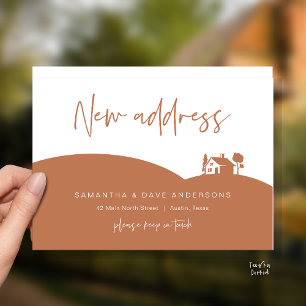 New Home Address Announcement, Little House Postcard