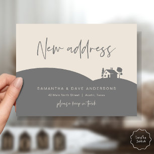 New Home Address Announcement, Little House Postcard