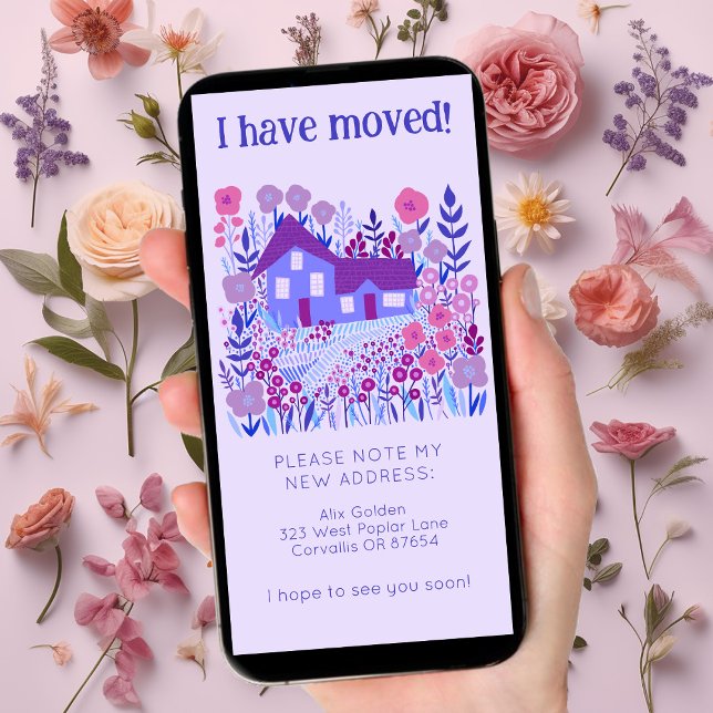 New Home Address Cute Farmhouse Tree-Free Card (New Home Address Change We Have Moved Cute Rustic Farmhouse Tree-Free eCard Digital Announcement)