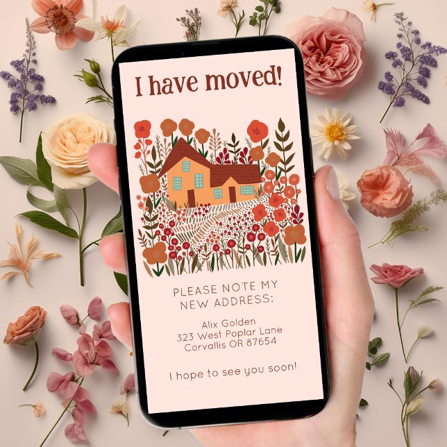 New Home Address Cute Farmhouse Tree-Free Card (New Home Address Change We Have Moved Cute Rustic Farmhouse Tree-Free eCard Digital Announcement)