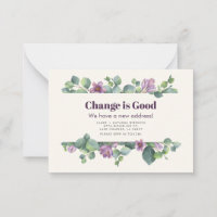 New Home Address Eucalyptus Moving Announcement