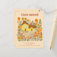 New Home Address I Have Moved Farmhouse Flowers 