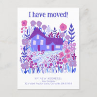 New Home Address I Have Moved Farmhouse Flowers 