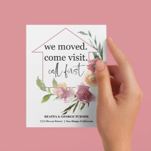 New Home Address , Moving Announcement Postcard