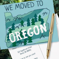 NEW HOME ADDRESS Oregon State Illustrated Map
