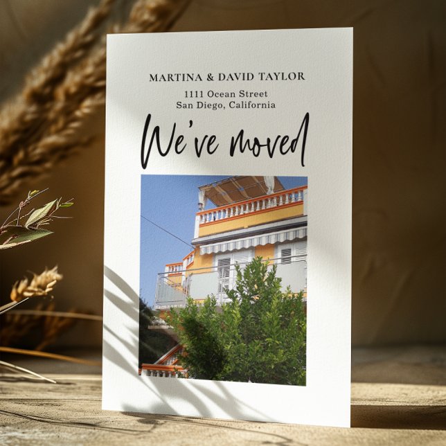  New Home Address Photo Moving  Announcement Postcard (Creator Uploaded)