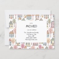 New Home Address We've Moved Announcement Custom