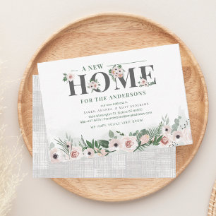 New Home Address We've Moved Floral Announcement