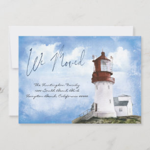 New Home Beach Lighthouse We Moved New Address Announcement