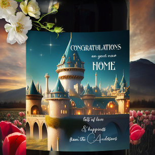 New Home Castle Real Estate Wine Label