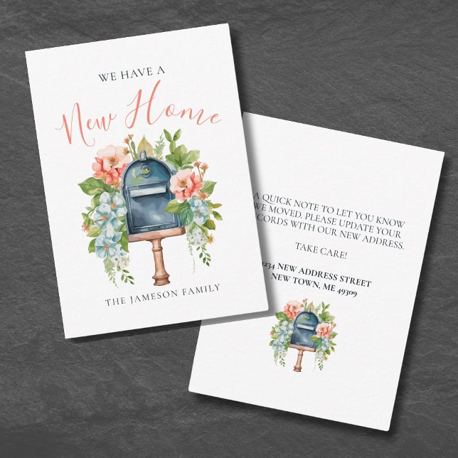 New Home Change Of Address Card (We Have Moved Change Of Address Card)