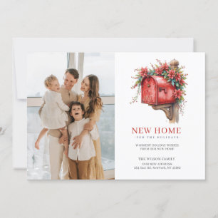 New Home Christmas Mailbox Moving Photo Holiday Card