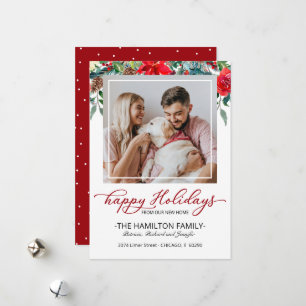New Home Christmas Moving Announcement Photo