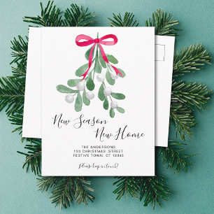 New Home Christmas Moving Announcement Postcard
