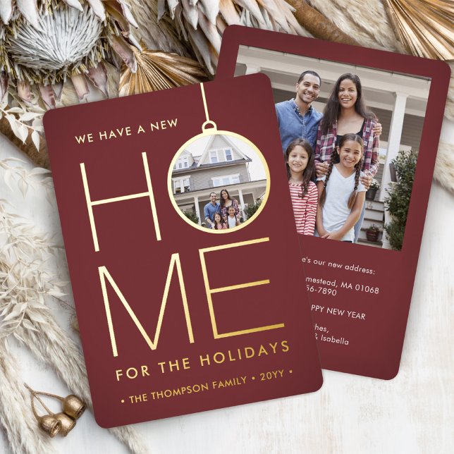 New Home Christmas Ornament Modern Red 2 Photo (Creator Uploaded)