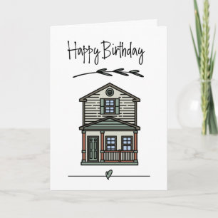 New Home Client Happy Birthday Card