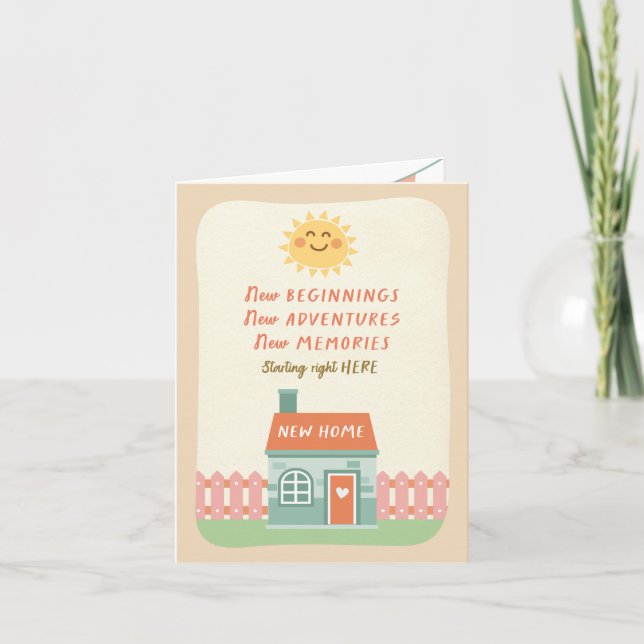 New Home Congratulations New ADVENTURES Start Here Card (Front)