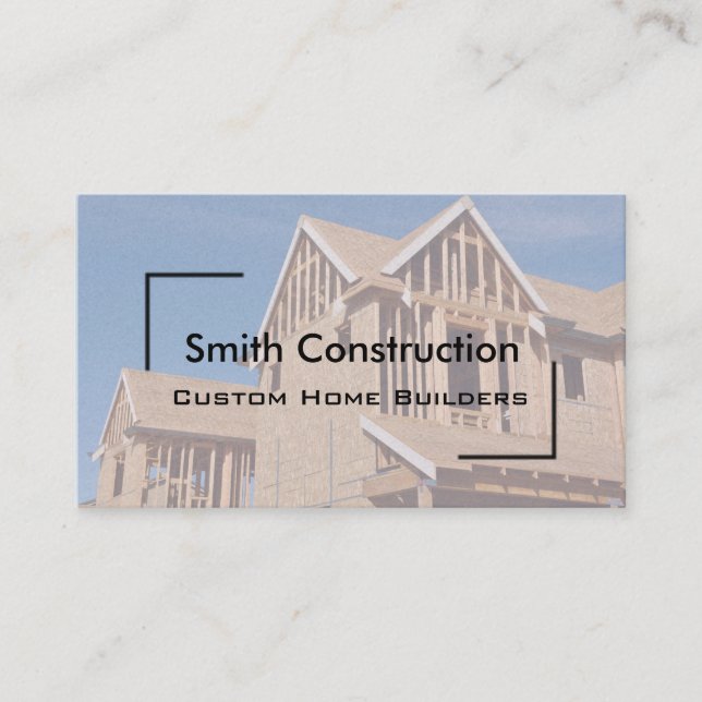 New Home Construction Business Card (Front)