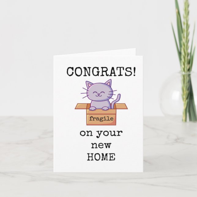 New Home, Cute Housewarming Card (Front)