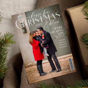 New Home For Christmas Family Photo Magazine Cover Holiday Card