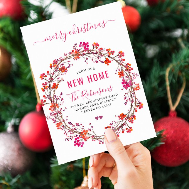 New home for Christmas modern holiday moving Announcement (Creator Uploaded)