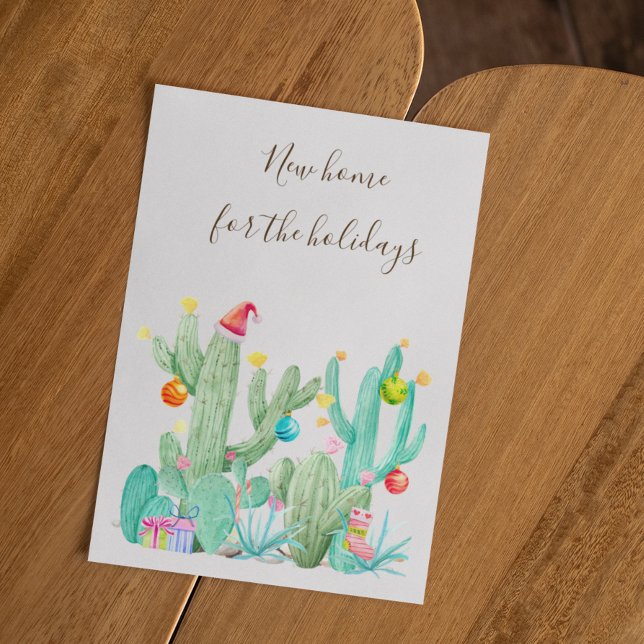 New home For Holiday Moving Cactus Southwest Postcard (Creator Uploaded)