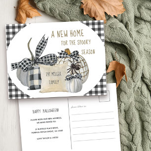 New Home for Spooky Season Farmhouse Halloween Holiday Postcard