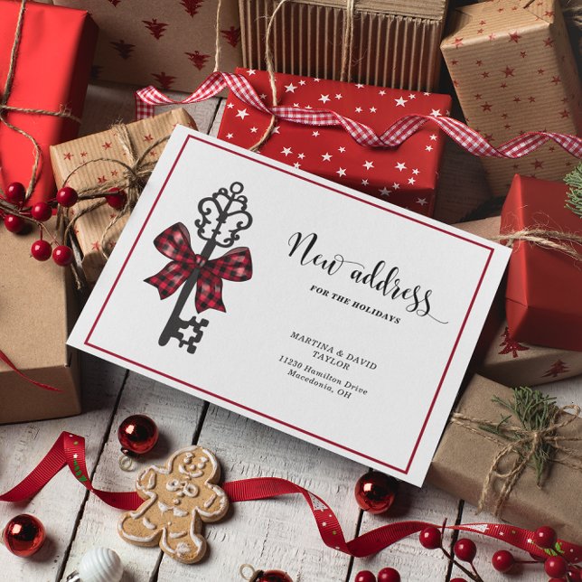 New Home For the Holidays Address Announcement  Postcard (Creator Uploaded)