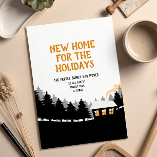 New home for the holidays change of address card