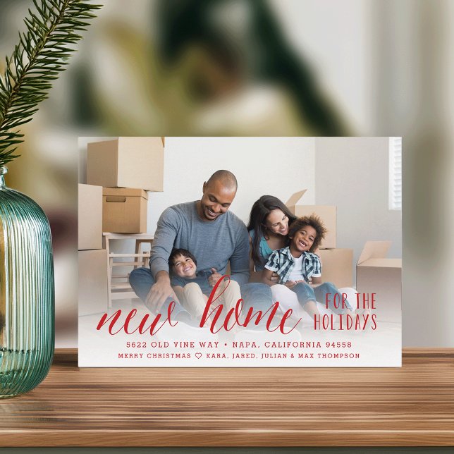 New Home for the Holidays Change of Address Card (Creator Uploaded)