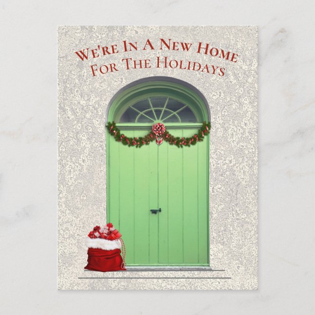 New Home For the Holidays Green Door Template (Front)