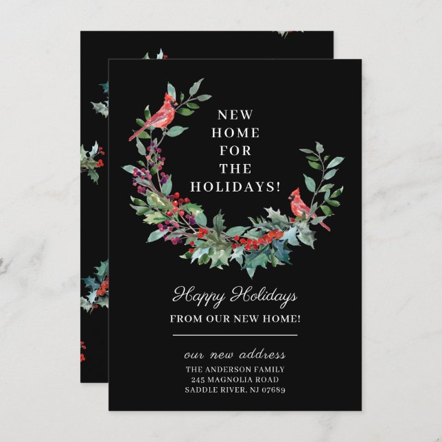 New Home for the Holidays Moving Announcement (Front/Back)