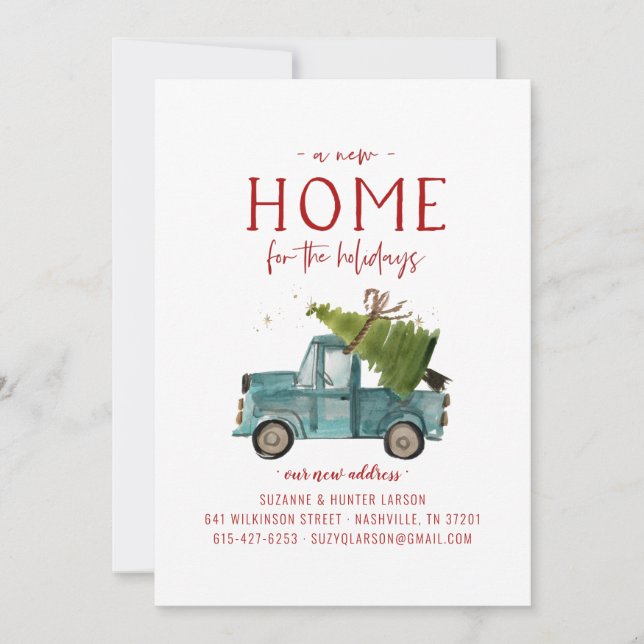 New Home For The Holidays Moving Announcement (Front)