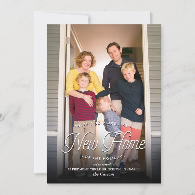 New Home for the Holidays Moving Announcement (Front)