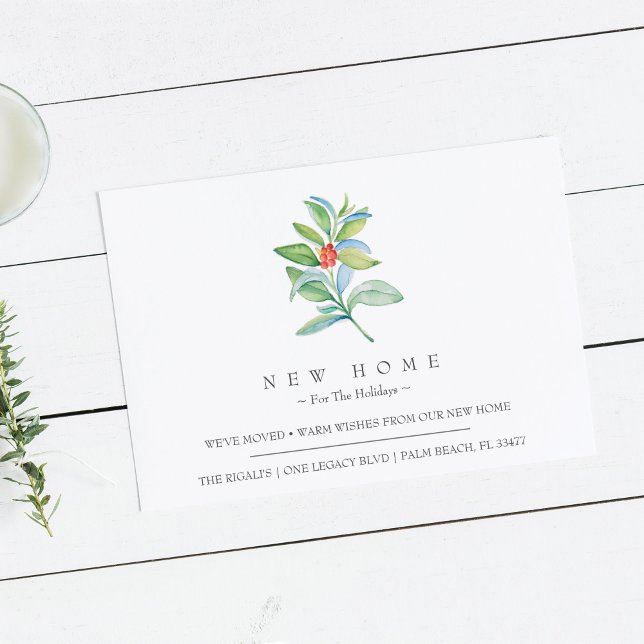 New Home For The Holidays Moving Announcement Postcard (Creator Uploaded)