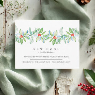 New Home For The Holidays Moving Announcement Postcard