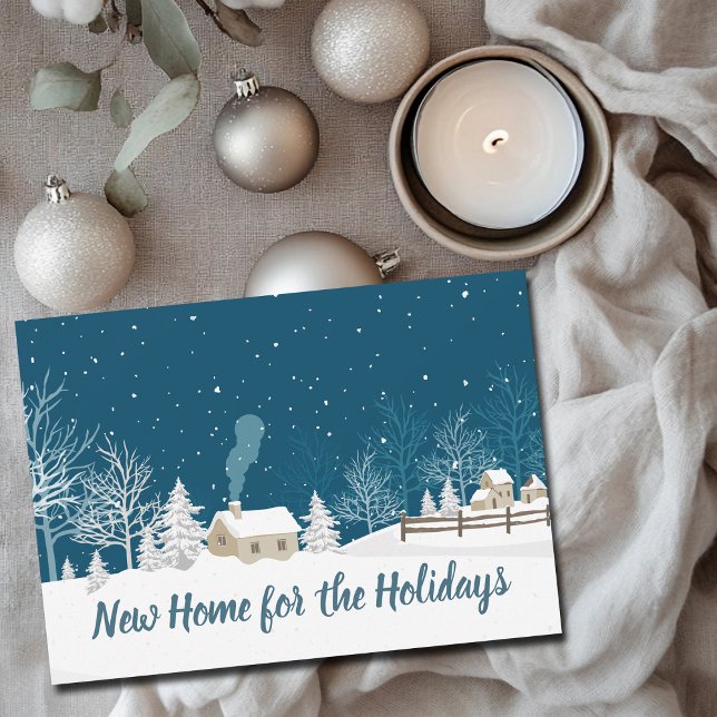 New Home for the Holidays Winter Home Holiday Card (Creator Uploaded)