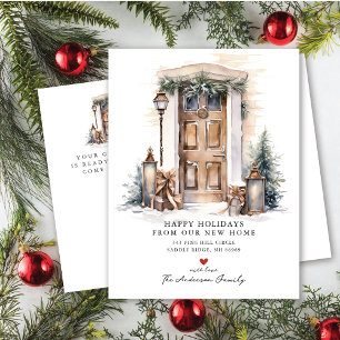 New Home Front Door Moving Announcement Postcard