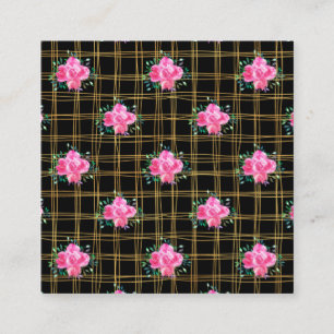 New Home Gift Mexican Floral Art Square Business Card