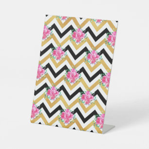 New Home Gift Pink Floral Towels Pedestal Sign