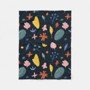 New Home Gift   Seamless Abstract Floral Fleece Blanket