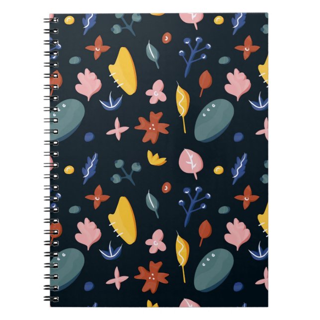 New Home Gift | Seamless Abstract Floral Notebook (Front)