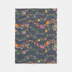 New Home Gift   Simple Floral Pattern Fleece Blanket